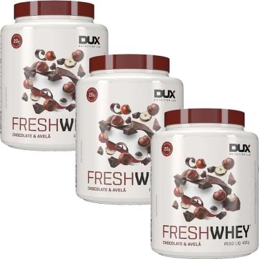 Imagem de Kit 3X Fresh Whey - 450g Chocolate e Avelã - Dux Nutrition-Masculino