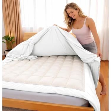 Imagem de Conjunto de capa de edredom de 3 lados com zíper branco - Conjunto de capa de edredom de microfibra macia com fecho de zíper de 3 lados, capa de edredom tamanho casal (203 x 229 cm) e 2 fronhas (51 x