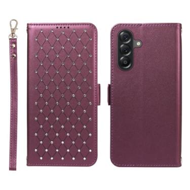 Imagem de KYFSJPT Capa carteira para Samsung Galaxy A56 5G/Samsung Galaxy M56 com bloqueio RFID, compartimentos para cartões, alça de pulso destacável e capa flip - Samsung Galaxy A56 5G/Samsung Galaxy M56 (6,7