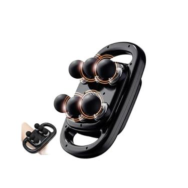 Imagem de Massageador Elétrico Corporal Profissional, Preto, 6 Cabeças Massageadoras, 3 Velocidades, 9 Intensidades, Recarregável USB-C, 28.5x17.5cm, Alívio de Dores, Relaxamento e Terapia Completa, design simples e portátil