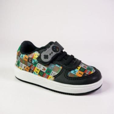 Imagem de Tênis Infantil Menino Ortopasso tiras autocolantes Blocos Gamecraft Co