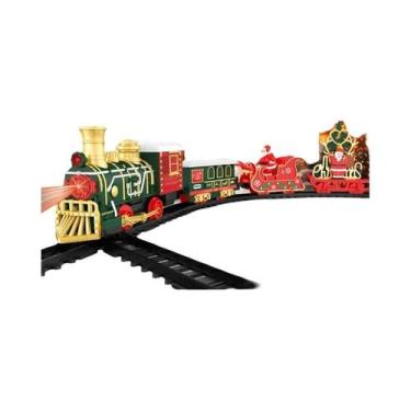 Imagem de Conjunto De Trem Elétrico De Natal Para Crianças Com Luzes E Música, D