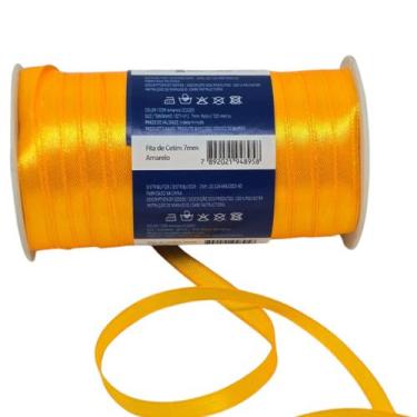 Imagem de Fita De Cetim 7mm - Nº01 C/100 Metros Cor:Amarelo - IMT, Amarelo