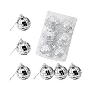 Imagem de Bola Espelhada Prateada 4D 20PCS Decoração Para Árvore De Natal Para F