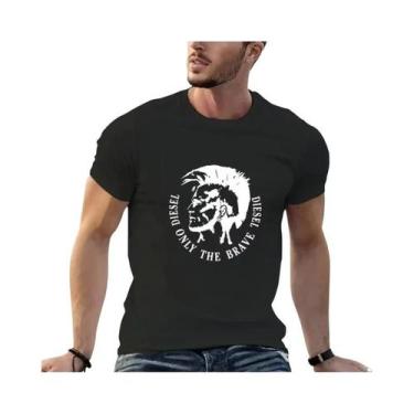 Imagem de Camiseta Masculina De Algodão, Tamanho Grande, Confortável, Gola Redon