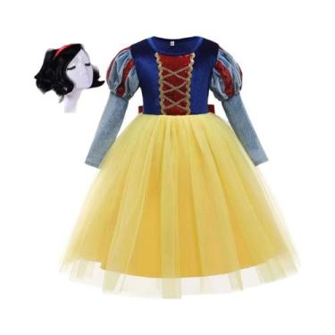Imagem de Fantasia De Princesa Branca De Neve Para Meninas, Vestido Cosplay Com 