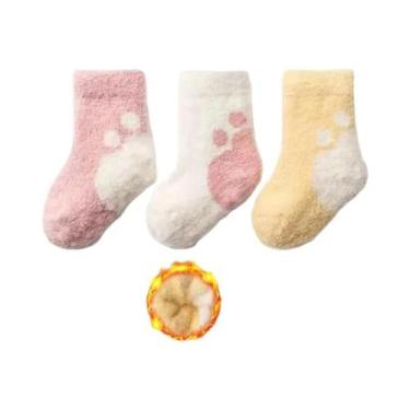 Imagem de Meias Unissex Para Bebês Recém-Nascidos, 3 Pares, Tecido Macio Tipo Mi