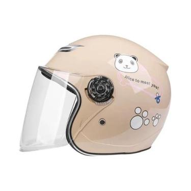 Imagem de Capacete Infantil Para Moto Elétrica Com Estampa De Desenho Animado, C