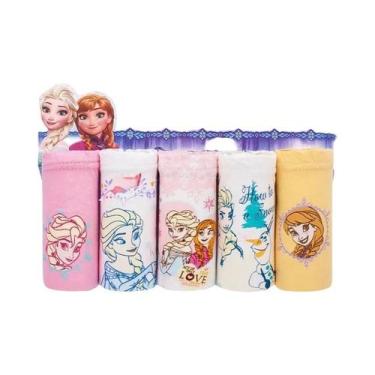 Imagem de Calcinhas De Algodão Para Meninas, Pacote Com 5, Personagens De Desenh