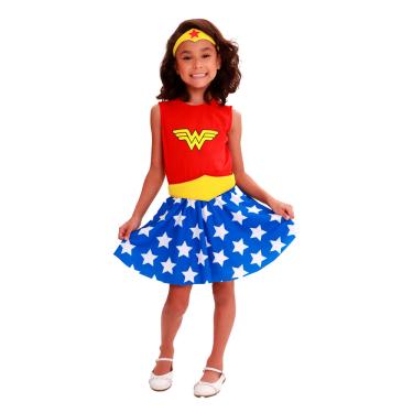 Imagem de Fantasia Infantil Mulher Maravilha Classic P Novabrink