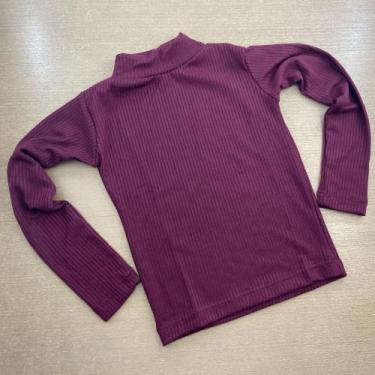 Imagem de Blusa Infantil de Gola Feminina Cor:VinhoTamanho:5-6 anos - KSL Kids, 