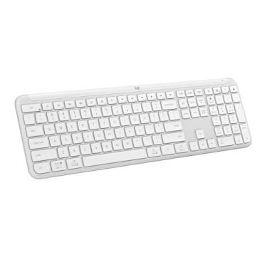 Imagem de Logitech Teclado sem fio K950 Slim K950, design elegante, digitação silenciosa, Bluetooth, multi-OS, Windows, Mac, Chrome - off-white