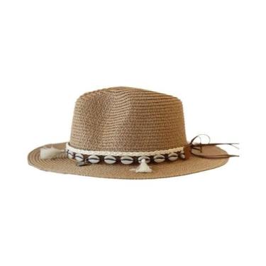 Imagem de Chapéu Panamá De Palha Unissex Com Aba Larga Para Verão, Proteção UV U
