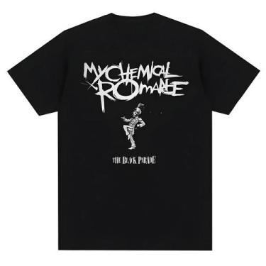 Imagem de Camiseta De Algodão Masculina E Feminina My Chemical Romance Mcr Band,