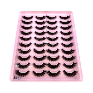 Imagem de Cílios Postiços De Visom Sintético Macios, 20 Pares, Naturais, Longos,