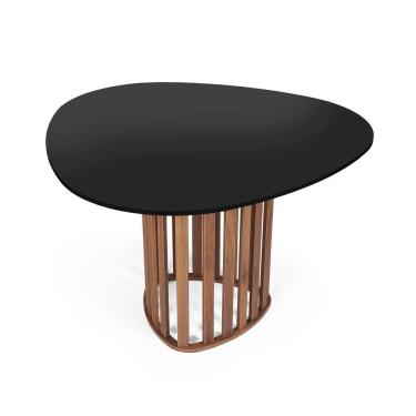 Imagem de Mesa De Jantar Orgânica 4 Lugares 120x118cm Preto/noronha - Straub Web