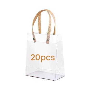 Imagem de Sacolas Plásticas Para Presentes 8.2X5.9in 20PCS Sacolas Para Aniversá