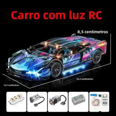 Imagem de Carro Esportivo Cyberpunk Lambo Em Blocos De Montar, Modelo MOC, Brinq