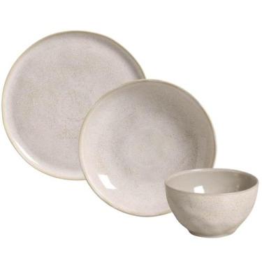 Imagem de Conjunto de Jantar 12 Peças Bio Latte Prato Raso Fundo Bowl Off White 