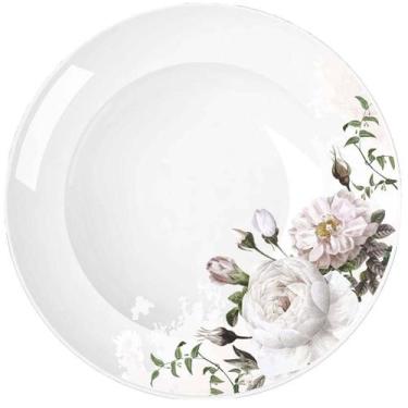 Imagem de Prato Fundo Germer Redondo em Porcelana 23cm Garden com Estampa Floral