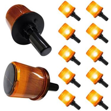 Imagem de Sinalizador Solar Viario Kit 10 Uni Cone Obra Transito Estrada Rodovia