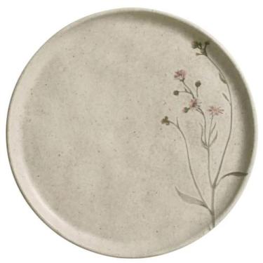 Imagem de Prato para Sobremesa Raso 21,5cm Porto Brasil Cerâmica Bio, Cinza, 6