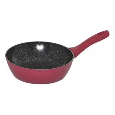 Imagem de Frigideira Cerâmica Antiaderente 22cm Mimo Style Linha Rubi Cook Para Fogão Indução Panela De Aluminio Multiuso