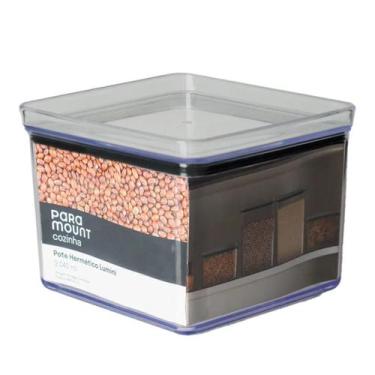 Imagem de Pote Hermético Multiuso Lumini Quadrado Paramount 3.040 ml - Paramount