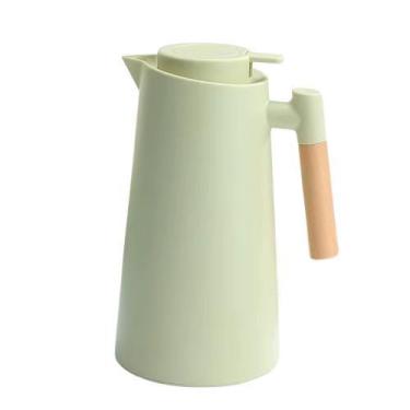 Imagem de Garrafa Térmica de Café 1L Premium Cabo Madeira Cor:Verde - Napoles, V