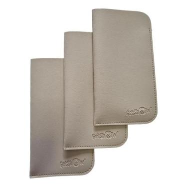 Imagem de Kit 3 Porta Óculos Capa Case Estojo material sintético Capinha Celular