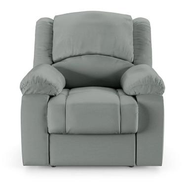 Imagem de Poltrona Do Papai Reclinável Sala De Cinema Barcelona Elétrica Massagem Usb Pu Cinza