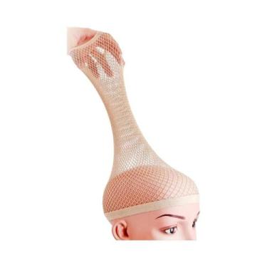 Imagem de Rede De Cabelo De Nylon Elástica Para Mulheres, Touca De Peruca Elásti