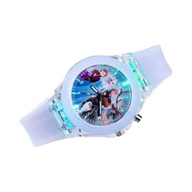 Imagem de Relógio De Pulso Infantil Com Padrão Da Princesa Frozen, LED Brilhante