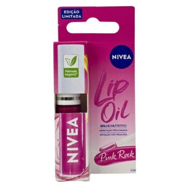 Imagem de Lip Oil Hidratante Labial Com Efeito Gloss Pink Rock Nivea 5,5ml