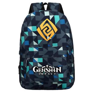 Imagem de Mochila Genshins Impacts Zhonglis Cartoon Kids School - Yiweisai