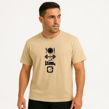 Imagem de Camiseta Masculina Algodão Super Macia Leve Academia Caminhada Dia A Dia-Masculino