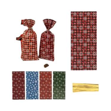 Imagem de Sacos De Doces De Natal Embalagem De Biscoitos Do Papai Noel 25 50 100