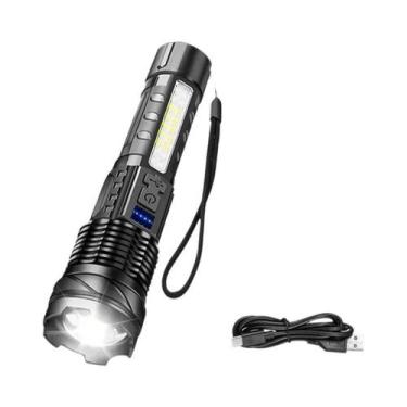 Imagem de Lanterna LED Recarregável Portátil Com Zoom, À Prova D'água, Com Clipe