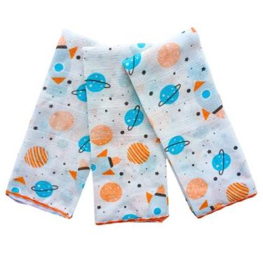 Imagem de Paninho de Boca Toalha Pano Babete Babita Lenço Fraldinha Fralda Enxov