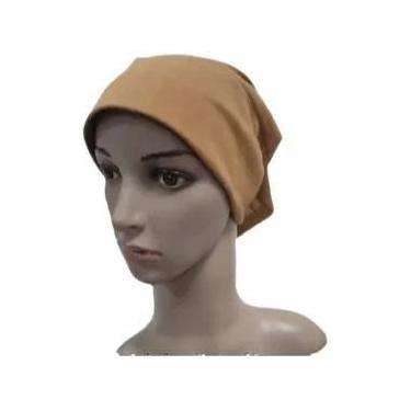 Imagem de Chapéu Tubular Feminino Hijab - Elástico, Cor Lisa e com Lenço de Pape