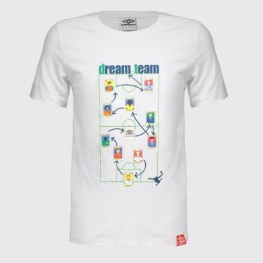 Imagem de Camiseta Umbro X Panini Dream Team Juvenil Branca, 14 ANOS