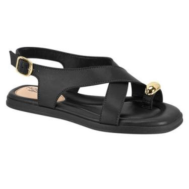 Imagem de Sandália Feminina Modare Ultraconforto Anatômica Detalhe Ouro Original