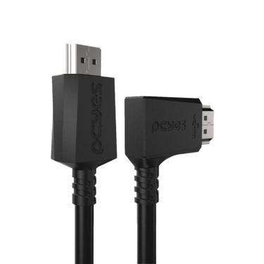 Imagem de Cabo Hdmi 2.0 Conec.90º Horizontal - Preto - 2 Metros - Ph90h-2