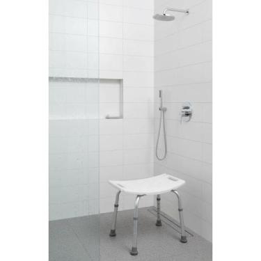 Imagem de Banqueta Banho Ajustável Alumínio 100kg Segurança - Congratulations St