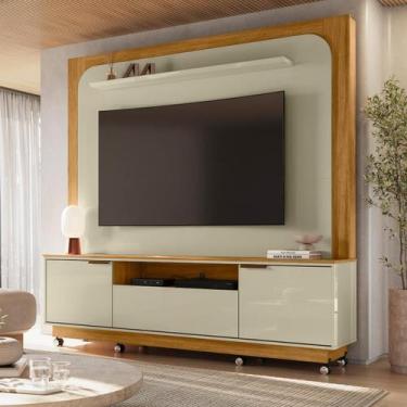 Imagem de Home Theater 2 Portas Para TV Até 75 Polegadas Com Rodízios Nilo Madet
