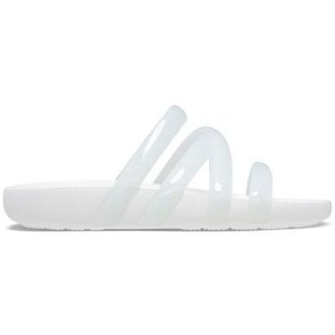 Imagem de Sandália crocs splash glossy strappy sandal  white-Feminino
