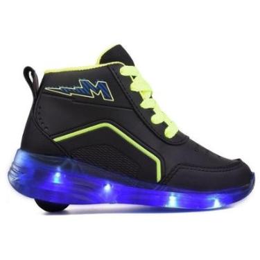 Imagem de Tênis Infantil De Rodinha Unissex Minipé com Led Cano Alto Feminino e Masculino-Unissex