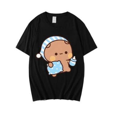 Imagem de Camisetas De Casal Kawaii BuBu Panda DuDu Bear De Manga Comprida Com E