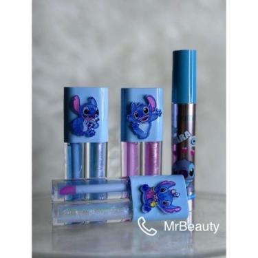 Imagem de Lip Gloss Holográfico Stitch  Brilho Intenso e Efeito Glow Encantador 