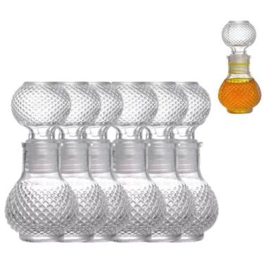 Imagem de 6 Garrafas de Vidro 50ml Perfume Licor Mini Decoração - Freecom